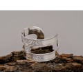 Brătară cuff amuletică YAZ manufacturată în argint | colecția Ancient Symbols by ArtAntik | bijuterie unicat 