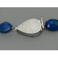 Vechi colier statement cu remarcabile anturaje de lapis lazuli și închidere din argint | India cca.1950