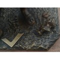 Statuetă din bronz „Michelangelo la lucru” | școala franceză | secol XIX