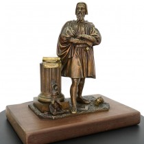 Statuetă din bronz „Michelangelo la lucru” | școala franceză | secol XIX