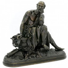 Sculptură în bronz Aristotel - PIERRE AUBERT (1853-1912) | Franța cca. 1880 Sculptură în bronz Aristotel - PIERRE AUBERT (1853-1912) | Franța cca. 1880