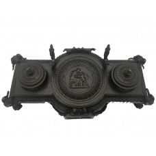 Călimară de birou din bronz Grand Tour | Erato - Greek Revival | Franța secol XIX Călimară de birou din bronz Grand Tour | Erato - Greek Revival | Franța secol XIX
