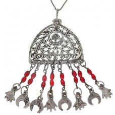 Colier din argint accesorizat cu o veche amuletă berberă Slahat | Copacul Vietii| Libia colonială - Tripolitania cca.1920 Colier din argint accesorizat cu o veche amuletă berberă Slahat | Copacul Vietii| Libia colonială - Tripolitania cca.1920