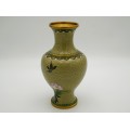 Vază din bronz emailat cloisonné și aurit | atelier Jingfa  | perioadă Chiang Kai | China cca.1960