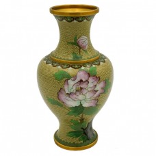 Vază din bronz emailat cloisonné și aurit | atelier Jingfa  | perioadă Chiang Kai | China cca.1960 Vază din bronz emailat cloisonné și aurit | atelier Jingfa  | perioadă Chiang Kai | China cca.1960