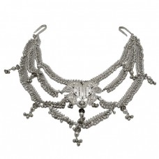 Opulent colier etnic indian din argint cu amuletă pectorală Yoni | Rajasthan cca.1950 Opulent colier etnic indian din argint cu amuletă pectorală Yoni | Rajasthan cca.1950