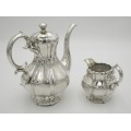 Serviciu din argint pentru servirea ceaiului compus din ceainic și letieră de perioadă Nicolae I al Rusiei | atelier Jacob Wiberg | Rusia Imperială  anul 1852 