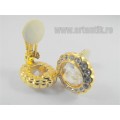 cercei SWAROVSKI goldplated 22K. in cutia originala!