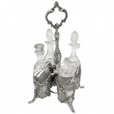Olivieră neorococo din argint cu flacoane din cristal | atelier Kock & Bergfeld | Germania cca 1885