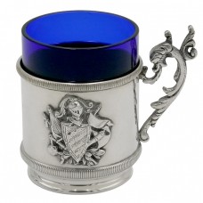 Ceașcă din argint și sticlă cobalt pentru servirea ceaiului și a cafelei |  atelier Ganci Argenterie - Milano cca.1945 Ceașcă din argint și sticlă cobalt pentru servirea ceaiului și a cafelei |  atelier Ganci Argenterie - Milano cca.1945