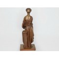 Sculptură bronz Paul Duboy ( 1830 - 1887 ) " Fecioară cu struguri " | Franța cca.1870 