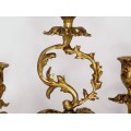 Impozant sfeșnic Rococo din bronz patinat în manieră dore | Franța 