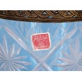 Vază cu capac elaborată sub forma unei urne în stil Louis XV din cristal albastru și aliaj de bronz patinat | atelier Paris Royal | Franța cca.1960