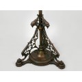 Lampadar victorian din bronz pentru salon  | lampă cu gaz lampant  | atelier Wild & Wessel | Germania cca.1870