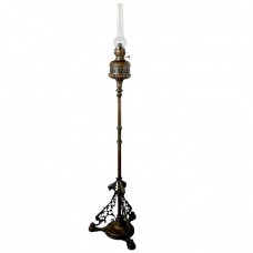 Lampadar victorian din bronz pentru salon  | lampă cu gaz lampant  | atelier Wild & Wessel | Germania cca.1870 Lampadar victorian din bronz pentru salon  | lampă cu gaz lampant  | atelier Wild & Wessel | Germania cca.1870