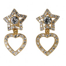 Cercei vintage Yves Saint Laurent | oțel placat cu aur & cristale Swarovski | Franța anii '80 Cercei vintage Yves Saint Laurent | oțel placat cu aur & cristale Swarovski | Franța anii '80