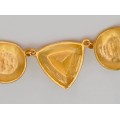 Colier choker Yves Saint Laurent | metal placat cu aur galben | cristale Swarovski & perle faux | Franța cca.1985