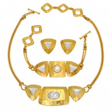 Demi-parure vintage Yves Saint Laurent format din colier, brățară și cercei | made in France cca.1985 Demi-parure vintage Yves Saint Laurent format din colier, brățară și cercei | made in France cca.1985