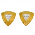 Cercei clips Yves Saint Laurent | Retro Statement | metal placat cu aur | cristale Swarovski | cca.1985