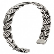 Brățară cuff unisex din argint împletit | Indonezia Brățară cuff unisex din argint împletit | Indonezia