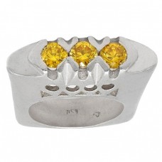 Inel Sarah Kosta manufacturat în argint 950 decorat cu citrine naturale | Uruguay anii 2010 Inel Sarah Kosta manufacturat în argint 950 decorat cu citrine naturale | Uruguay anii 2010
