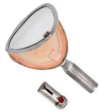 Oglindă Art Deco din argint cu pudrieră și etui pentru ruj | Italia cca.1945 Oglindă Art Deco din argint cu pudrieră și etui pentru ruj | Italia cca.1945