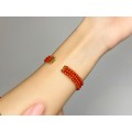 Brățară cuff din aur galben 18k și coral natural  de Sardinia 