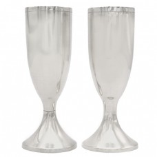 Pereche de cupe din argint pentru șampanie și prosecco |  atelier Argenteria Malinverni |  Milano cca. 1970 - 1980 Pereche de cupe din argint pentru șampanie și prosecco |  atelier Argenteria Malinverni |  Milano cca. 1970 - 1980