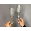Pereche de cupe din argint pentru șampanie și prosecco |  atelier Argenteria Malinverni |  Milano cca. 1970 - 1980