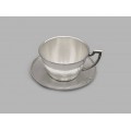 Ceașcă din argint pentru servirea cafelei  & farfurioară de prezentare | Wienner Secession | Austro-Ungaria cca.1900