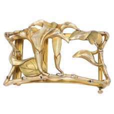 Pafta autentică Art Nouveau din argint aurit vermeil | Franța cca. 1900 - 1910 Pafta autentică Art Nouveau din argint aurit vermeil | Franța cca. 1900 - 1910