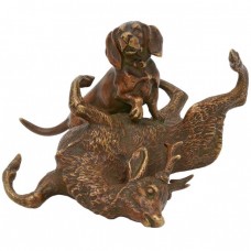 Statuetă miniaturală Wiener Bronzen cu temă vânătorească | marcat Geshutzt | cca.1850 - 1900 Statuetă miniaturală Wiener Bronzen cu temă vânătorească | marcat Geshutzt | cca.1850 - 1900