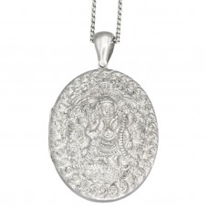 Colier accesorizat cu o veche amuletă indiană relicvariu Shiva din argint | datată 1881 | British Raj  Colier accesorizat cu o veche amuletă indiană relicvariu Shiva din argint | datată 1881 | British Raj