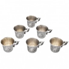 Rafinat serviciu Art Nouveau pentru serviera cafelei format din 6 de cești demitasse | cca.1900 Rafinat serviciu Art Nouveau pentru serviera cafelei format din 6 de cești demitasse | cca.1900
