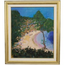 Pictură "Peisaj marin la Balcic" semnată Emil Ionescu | ulei pe carton | cca. 2000 Pictură "Peisaj marin la Balcic" semnată Emil Ionescu | ulei pe carton | cca. 2000