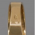 Inel vintage retromodernist din aur galben 18k pavat cu diamante naturale | atelier francez cca. 1960 - 1970