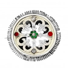 Veche broșă săsească Heftel manufacturată în argint | Schwabisch Gmund cca. 1850  Veche broșă săsească Heftel manufacturată în argint | Schwabisch Gmund cca. 1850