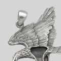 Pandant statement stilizat sub forma unui vultur Liberty din agint masiv | colecția YOLO - CARPE DIEM 