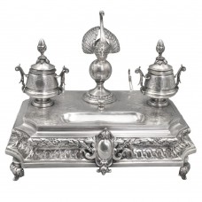 Monumentală encrieră din argint splendid elaborată în stil Empire de perioadă Louis Philippe | Franța cca.1830 Monumentală encrieră din argint splendid elaborată în stil Empire de perioadă Louis Philippe | Franța cca.1830