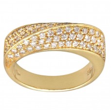 Inel cocktail din aur galben 18k decorat cu diamante naturale 0.85 CT | colecția Promesse 2024 -2025