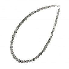 Rafinat colier autentic Art Deco din argint incrustat cu marcasite | cca.1930 Rafinat colier autentic Art Deco din argint incrustat cu marcasite | cca.1930