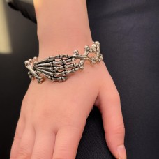 Brațară statement Skeleton Hand din argint 925 masiv  | Bikers Collection 2025