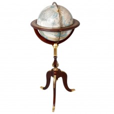 Glob pământesc cu trepied din lemn mahon și bronz aurit  | Royal Geographical Society | atelier Franklin Mint - Statele Unite  Glob pământesc cu trepied din lemn mahon și bronz aurit  | Royal Geographical Society | atelier Franklin Mint - Statele Unite