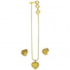 Demi-parure Yves Saint Laurent compus din cercei clips  și colier | Valentine | Franța cca.1985