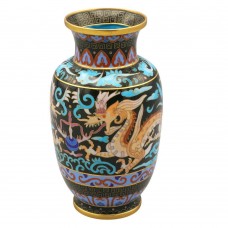 Vază din cupru aurit și emailat cloisonne | China  perioadă Chiang Kai cca. 1940 - 1950 Vază din cupru aurit și emailat cloisonne | China  perioadă Chiang Kai cca. 1940 - 1950