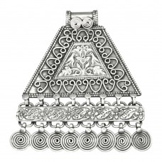 Remarcabil pandant amuletic hindus manufacturat în argint | Mayura | colecția RĂDĂCINI 2025 Remarcabil pandant amuletic hindus manufacturat în argint | Mayura | colecția RĂDĂCINI 2025