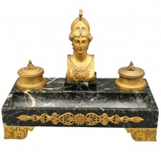 Encrieră  Napoleon III din bronz dore și marmură elaborată în stil Empire | a doua jumătate a secolului al XIX-lea Encrieră  Napoleon III din bronz dore și marmură elaborată în stil Empire | a doua jumătate a secolului al XIX-lea