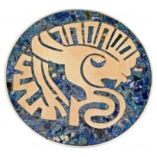 Veche broșă - pandant mexicană Aztec Revival | tehnica Metales casados | cca. 1950 Veche broșă - pandant mexicană Aztec Revival | tehnica Metales casados | cca. 1950