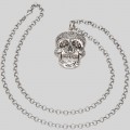  Colier cu pandant statement Skull din argint masiv   | colecția CARPE DIEM - YOLO 2025