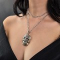  Colier cu pandant statement Skull din argint masiv   | colecția CARPE DIEM - YOLO 2025